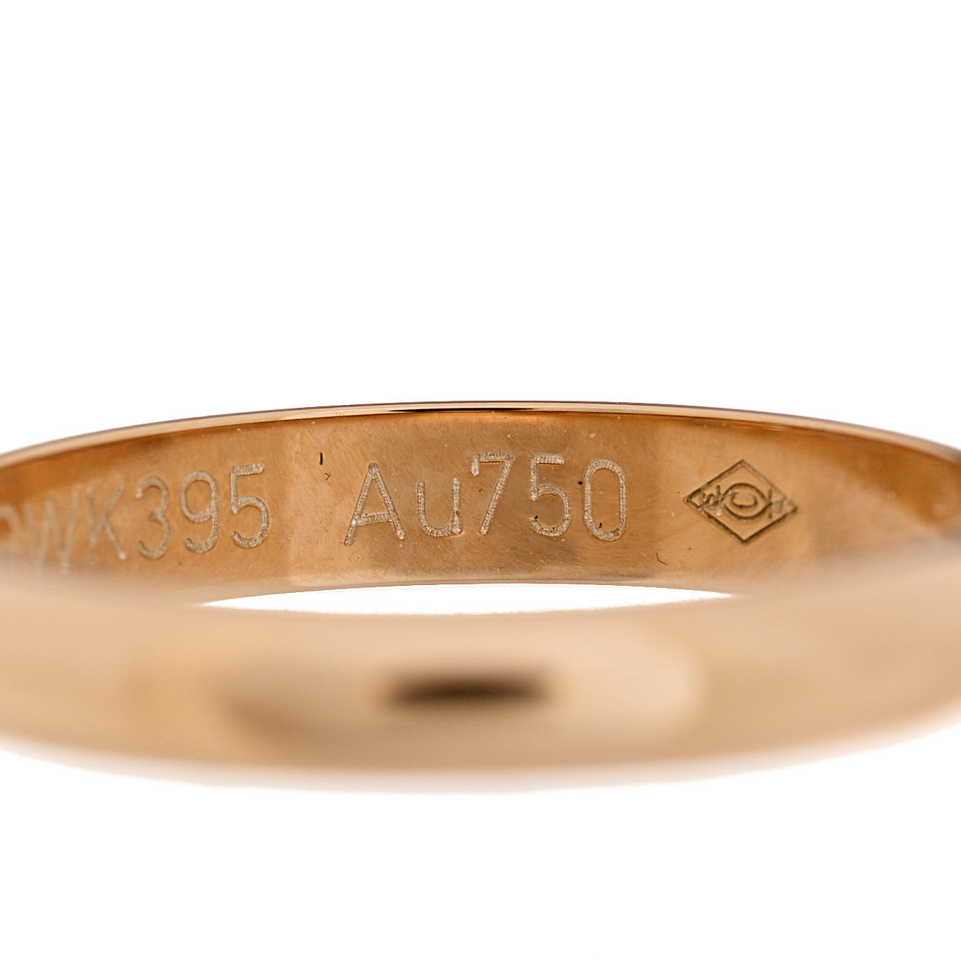Cartier 18K Pink Gold Diamond 2.6mm 1895 Wedding Band Ring 46 3.75 6 of 6