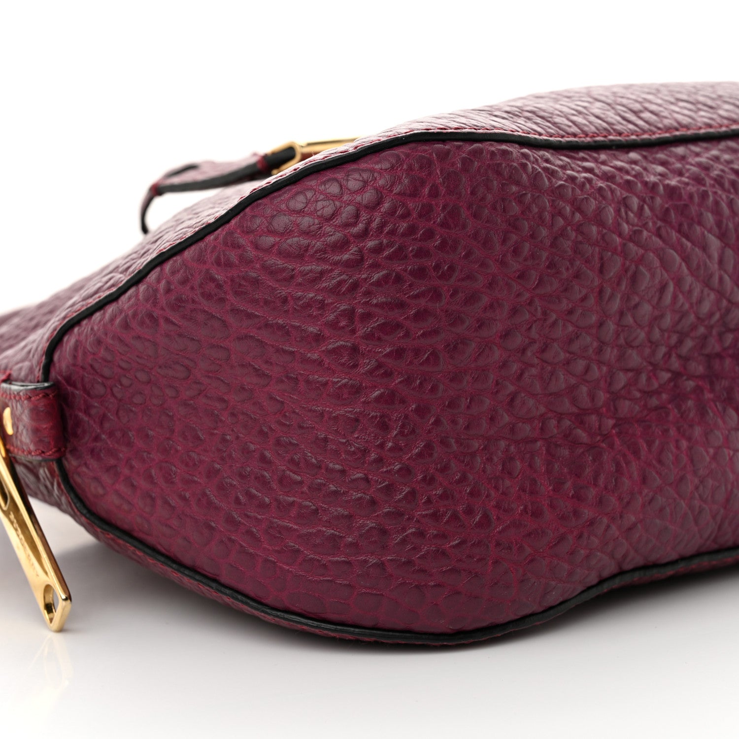 Burberry Heritage Grain Small Orchard Bowling Bag Damson Magenta 9 of 10