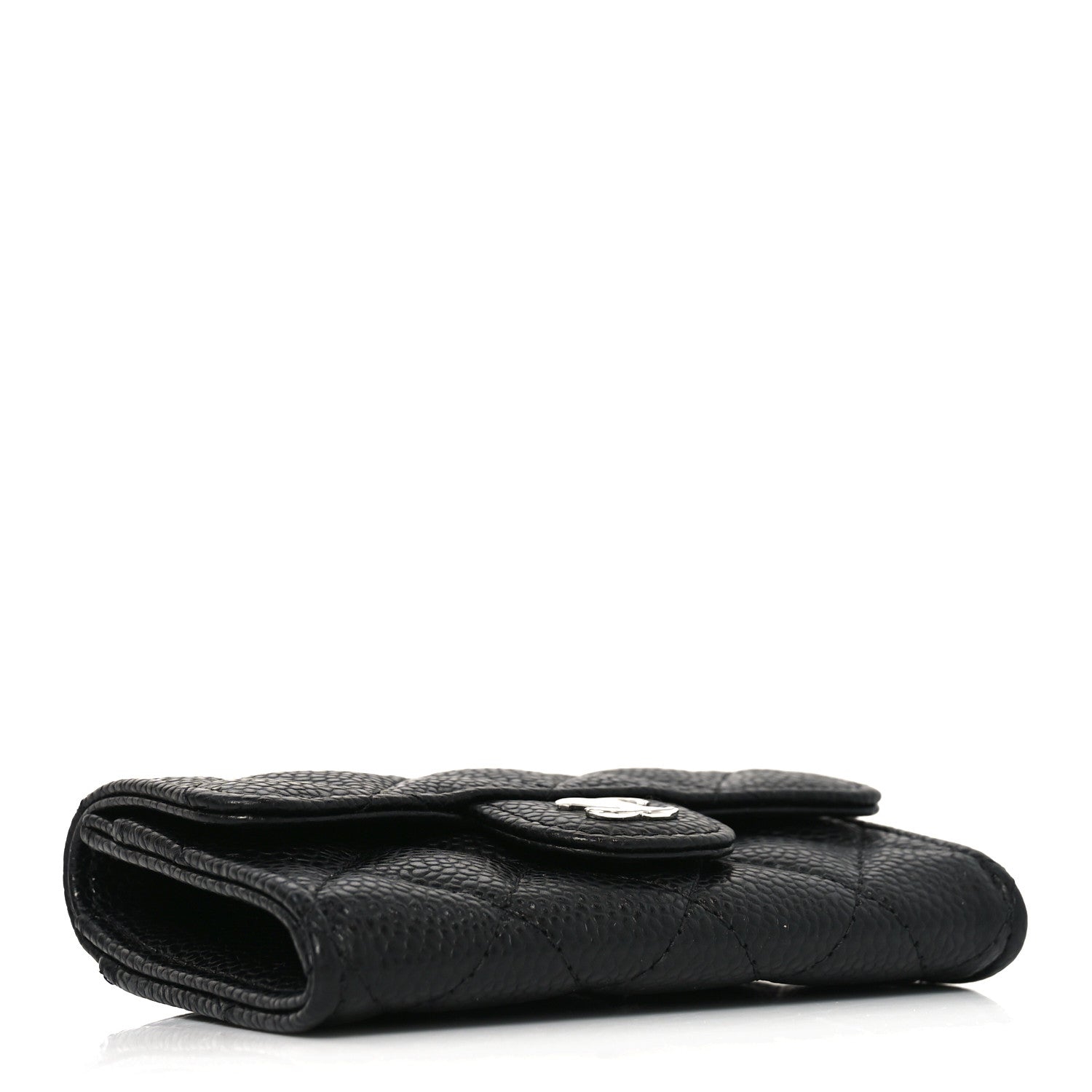 Chanel Caviar Quilted Flap Card Holder Wallet Black 4 of 8