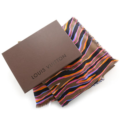 Louis Vuitton Silk Wool Zebra Shawl 5 of 5