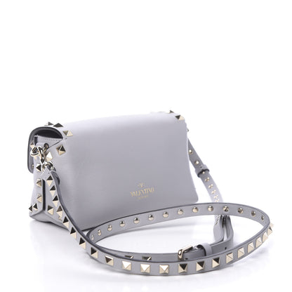 Valentino Garavani Vitello Mini Rockstud Crossbody Bag Pastel Grey 3 of 9