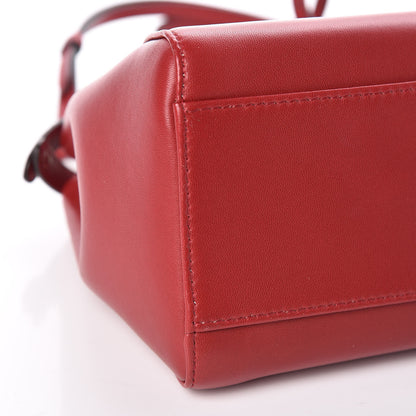 Fendi Nappa Elaphe Monster Eyes Mini Peekaboo Iconic Satchel Ruby Bois de Rose Natural 10 of 11