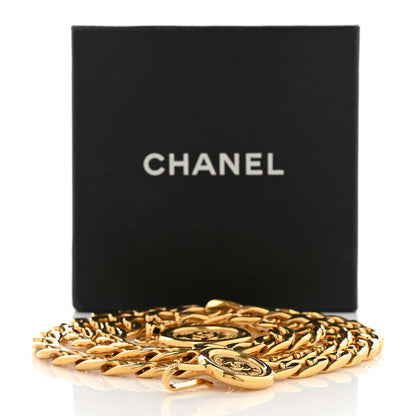 Chanel Metal Chain CC Medallion Belt Gold 5 of 5