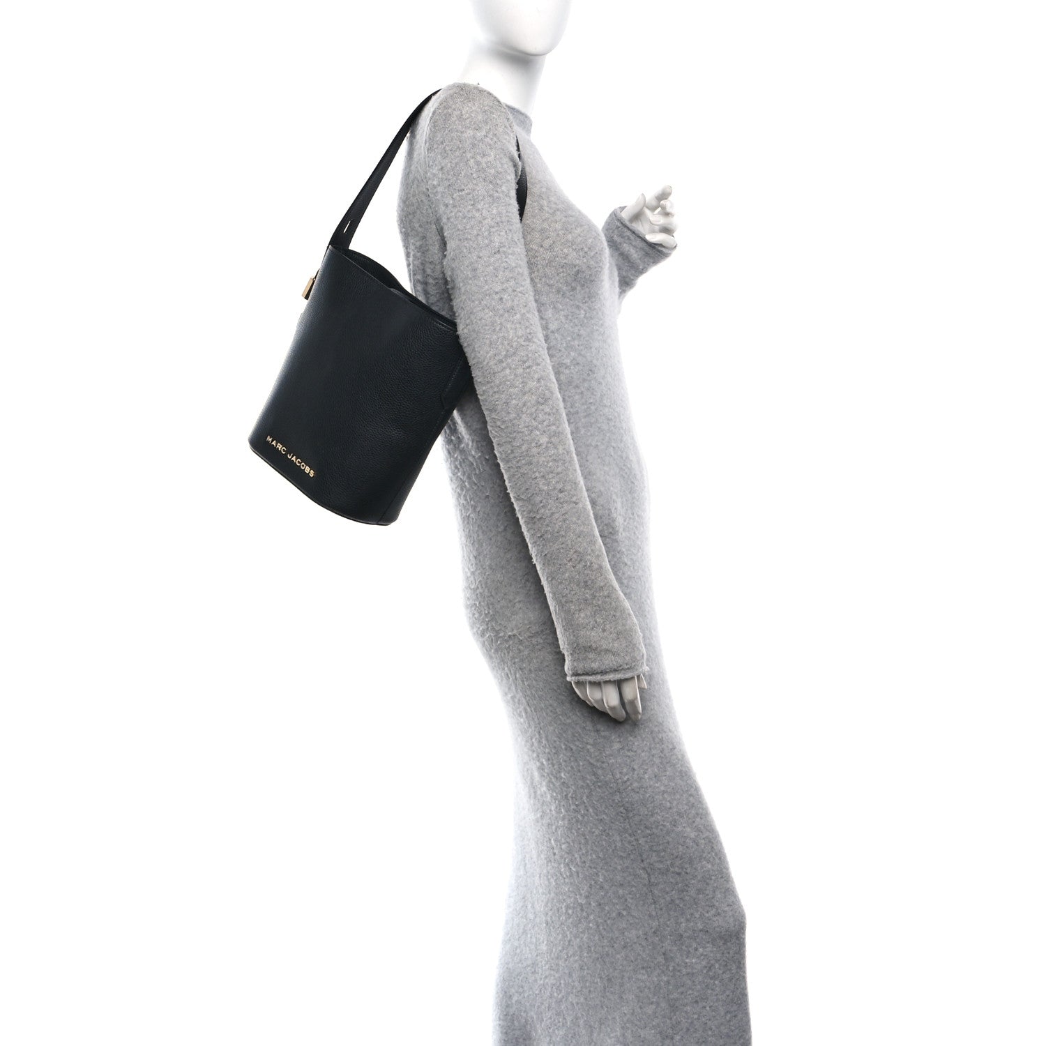 Marc Jacobs Grained Calfskin Drifter Bucket Bag Black 2 of 12