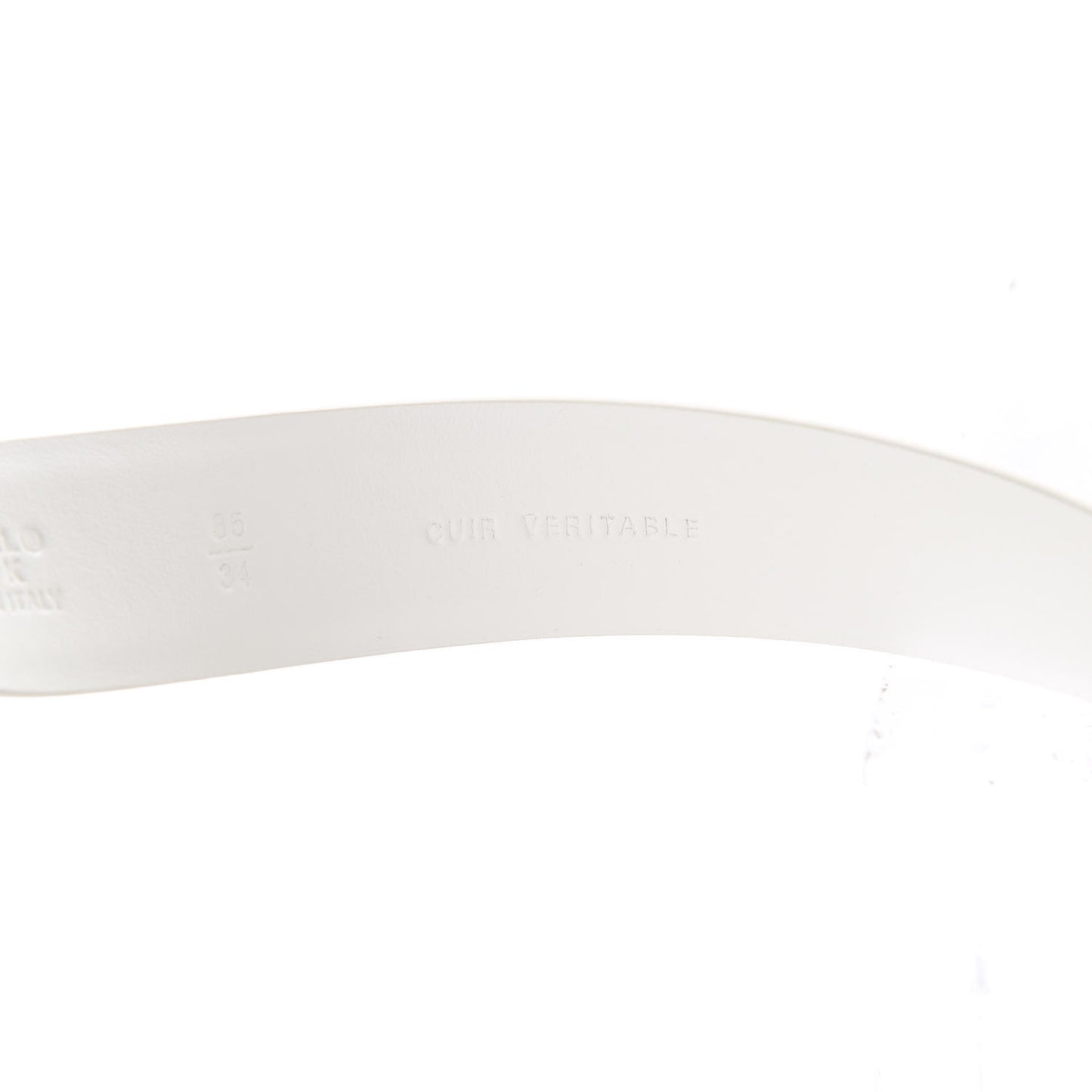 Calfskin CC Belt 85 34 White