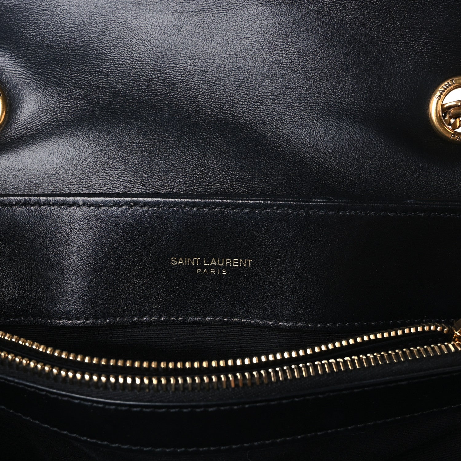 Saint Laurent Calfskin Y Quilted Monogram Medium Loulou Chain Satchel Black 6 of 11