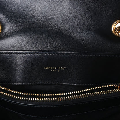 Saint Laurent Calfskin Y Quilted Monogram Medium Loulou Chain Satchel Black 6 of 11