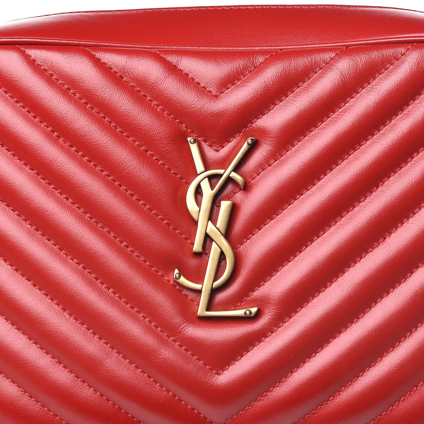 Calfskin Matelasse Monogram Lou Camera Bag Red
