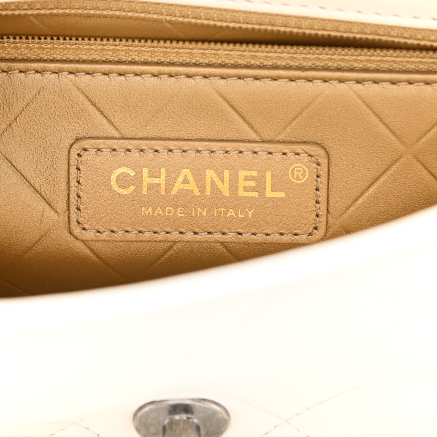 Lambskin Quilted Small Coco Clips Single Flap White