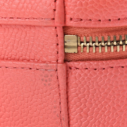 Chanel Caviar Quilted Small CC Filigree Vanity Case Coral 9 of 9