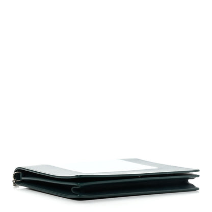 Celine Smooth Lambskin Frame Evening Chain Clutch Mineral Dark Green 4 of 19
