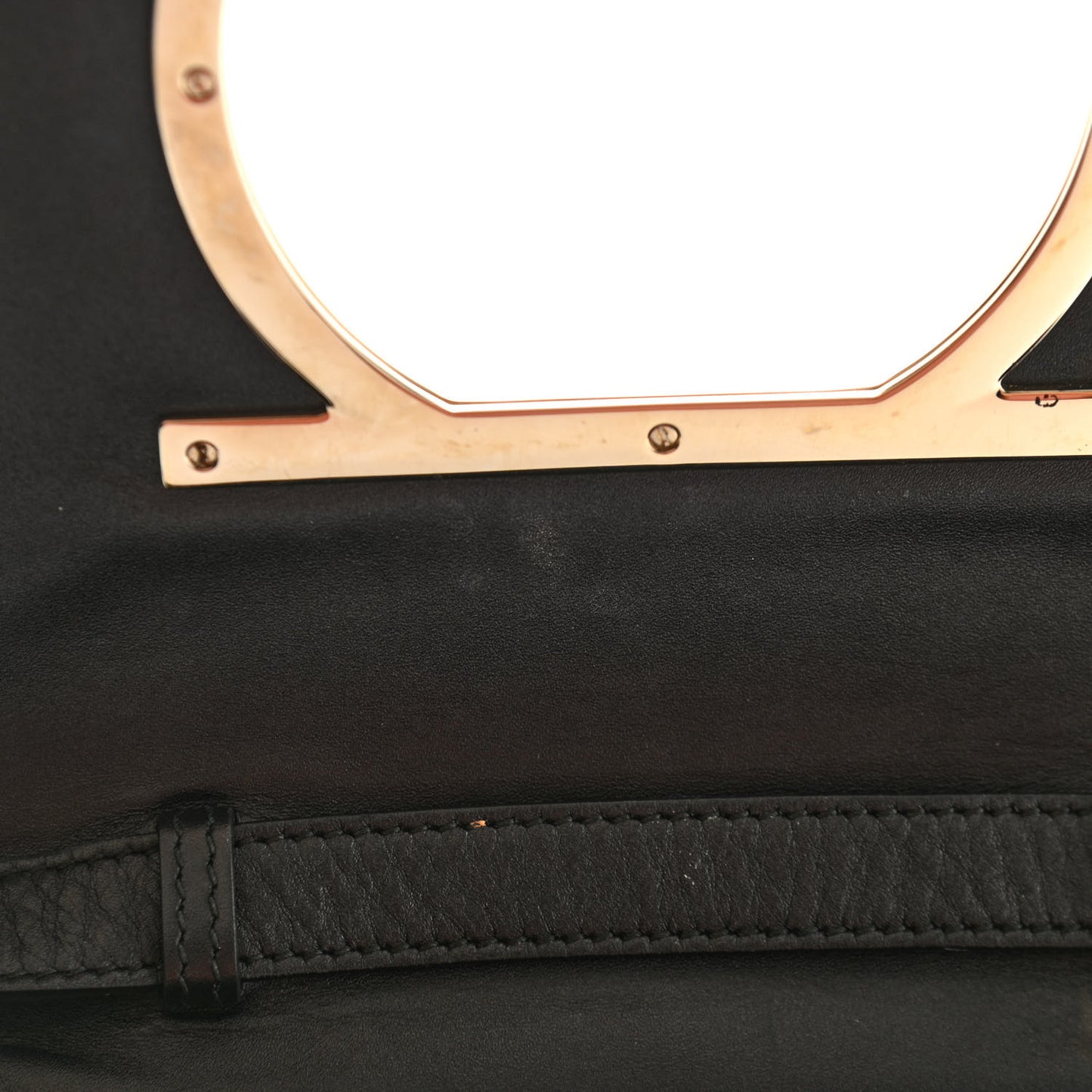 Calfskin Small Vela Flap Bag Black