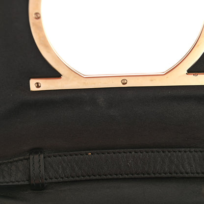 Salvatore Ferragamo Calfskin Small Vela Flap Bag Black 11 of 12