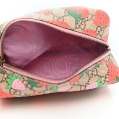 Gucci GG Supreme Monogram Strawberry Cosmetic Case 5 of 8