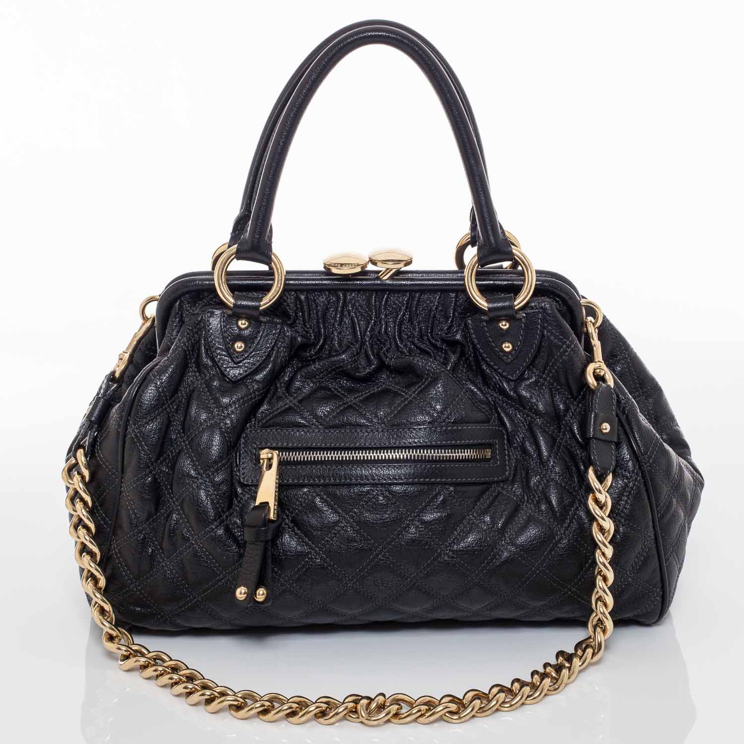 Marc Jacobs Quilted Leather Stam Black 3 of 11