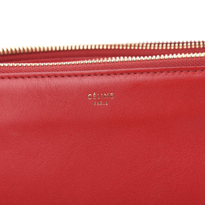Celine Lambskin Small Trio Crossbody Bag Red 9 of 12