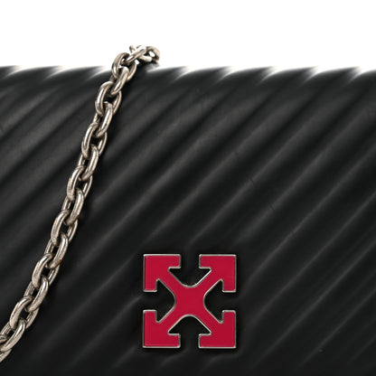 Off-White OFF WHITE Calfskin Diagonal Quilted Jitney 0.5 Crossbody Bag Black 8 of 11