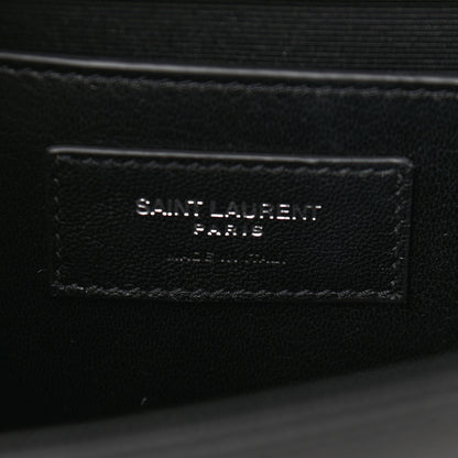 Saint Laurent Grain De Poudre Medium Classic Monogram Kate Satchel Black 6 of 9