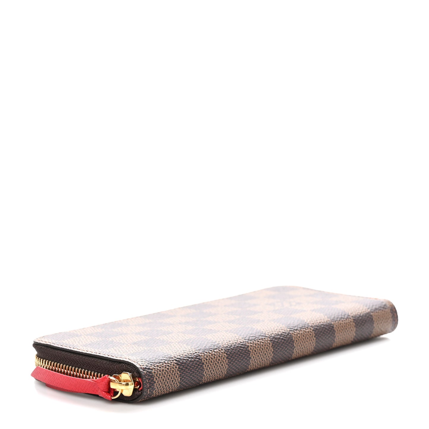 Damier Ebene Clemence Wallet Cherry