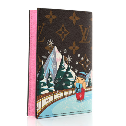 Louis Vuitton Monogram 2023 Christmas Animation Alpine Passport Cover Pink 3 of 7