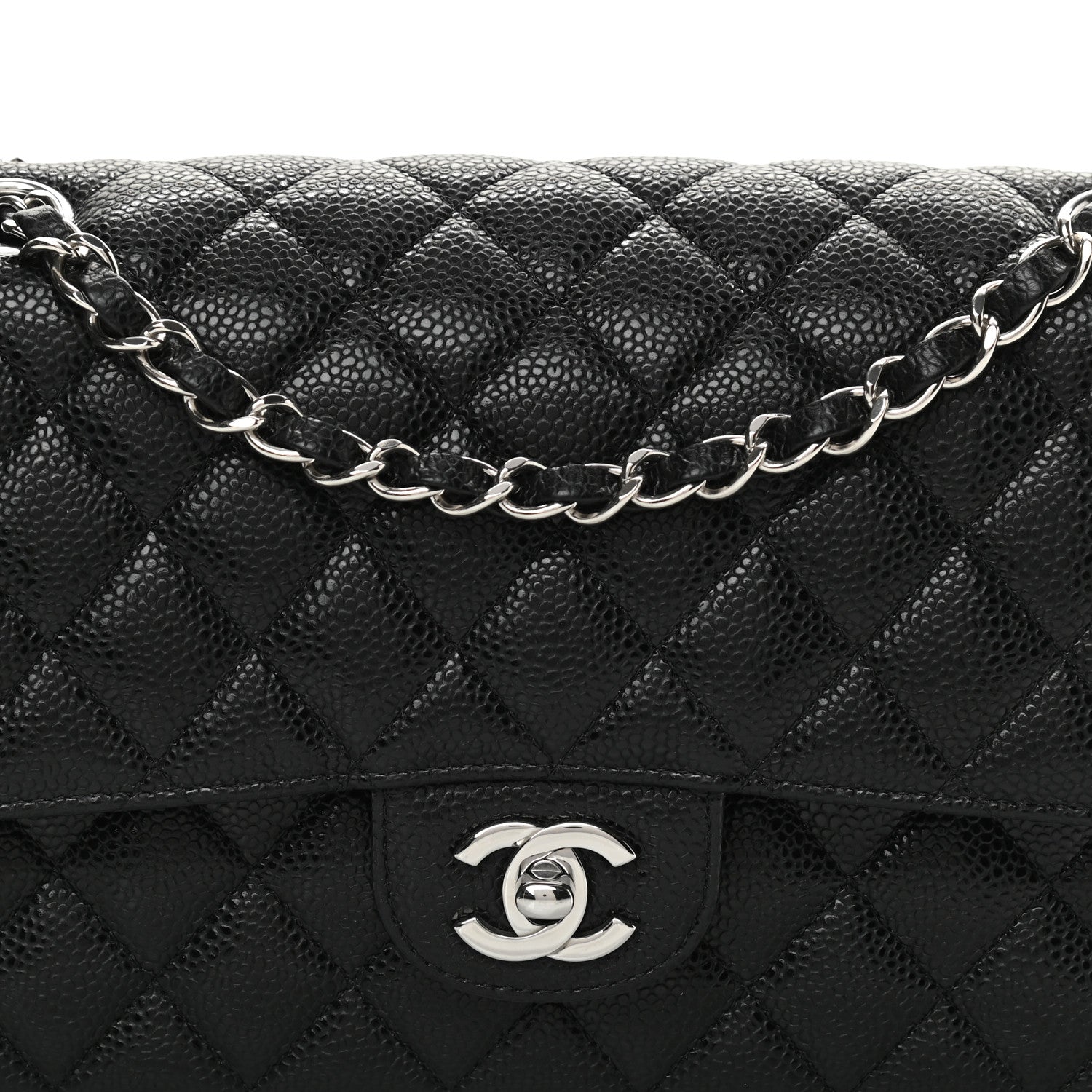 Chanel Caviar Quilted Medium Double Flap Black 8 of 15