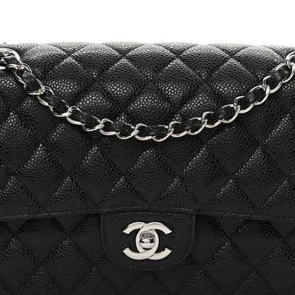 Chanel Caviar Quilted Medium Double Flap Black 8 of 15