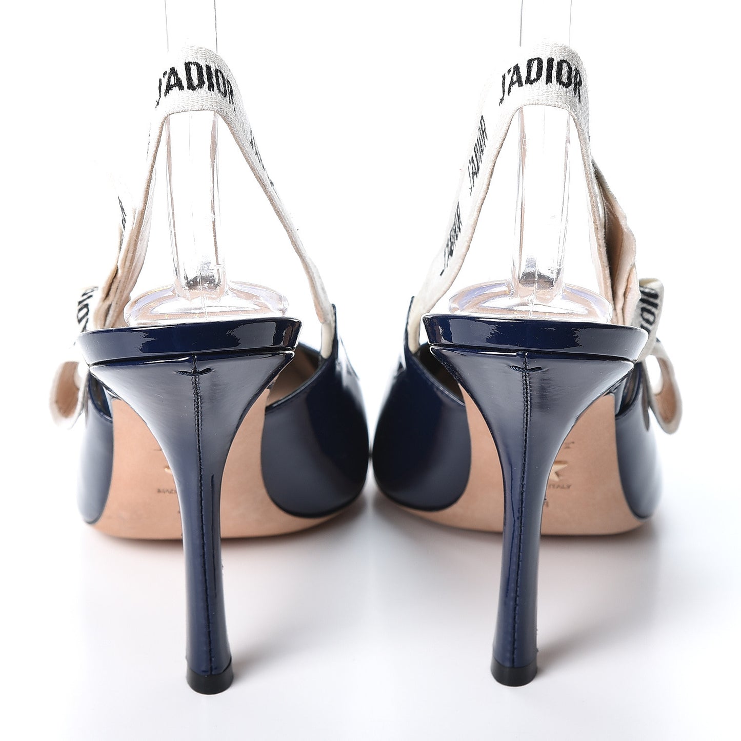 Patent Ribbon J'Adior Slingback 100mm Pumps 41 Blue