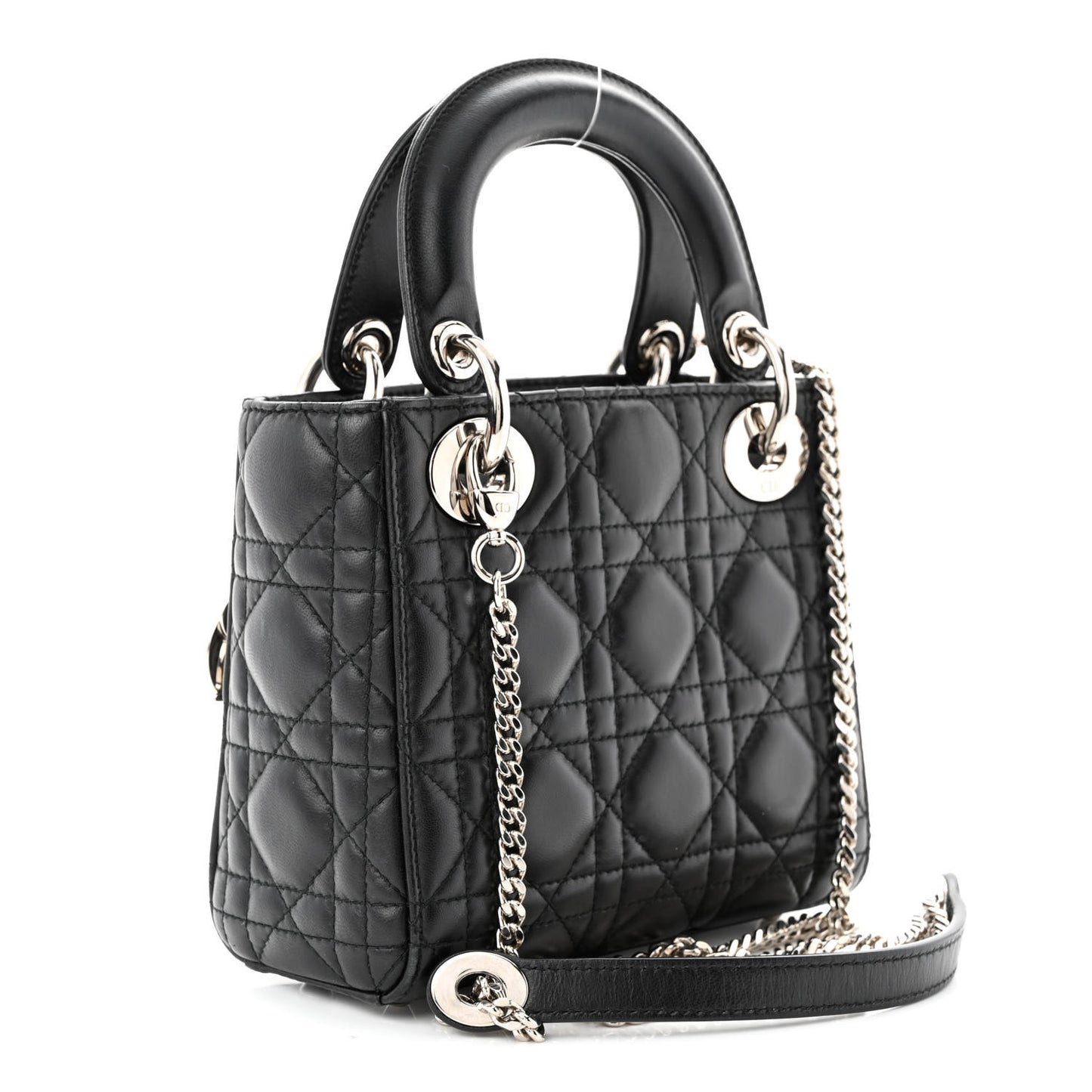 Lambskin Cannage Mini Lady Dior Black