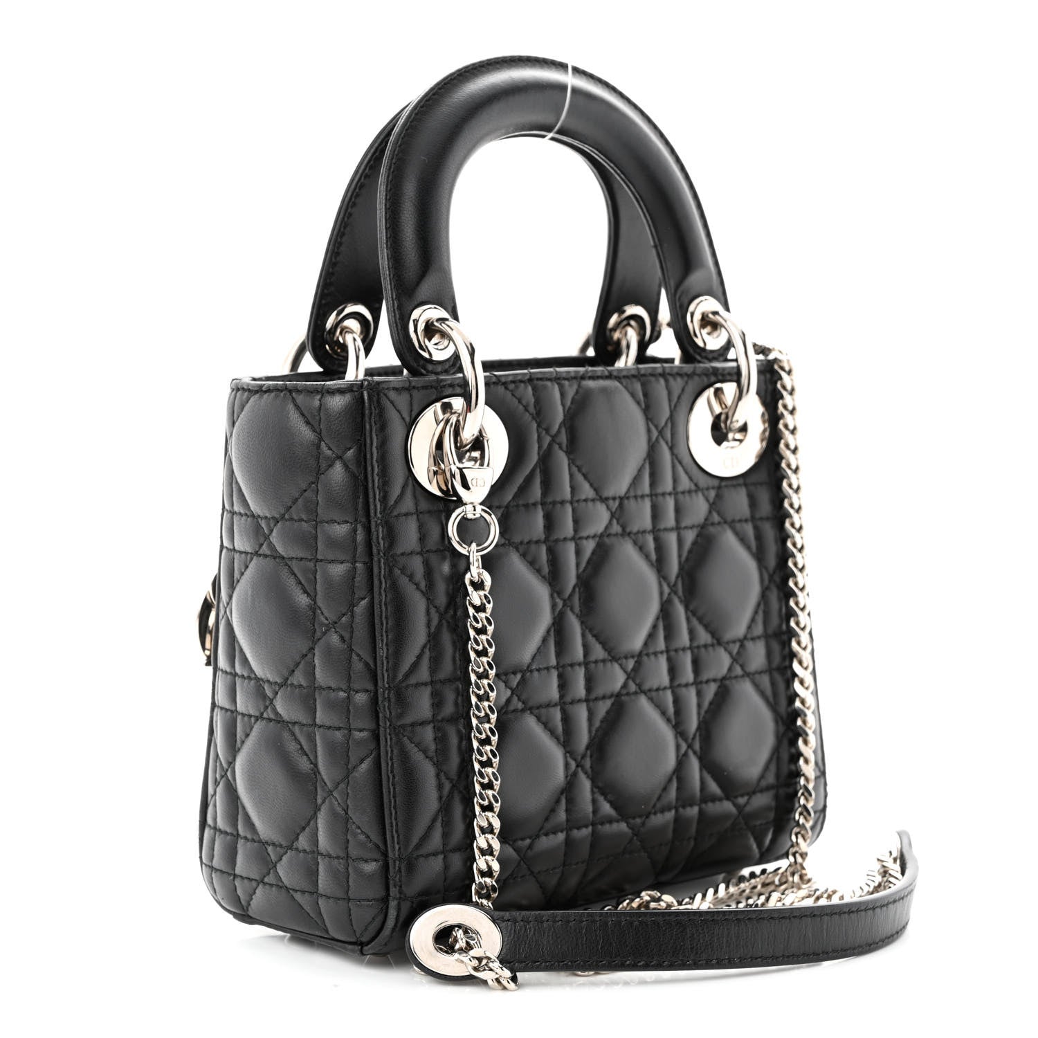 Christian Dior Lambskin Cannage Mini Lady Dior Black 3 of 10