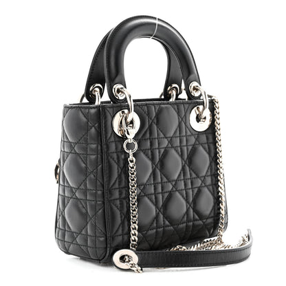 Christian Dior Lambskin Cannage Mini Lady Dior Black 3 of 10