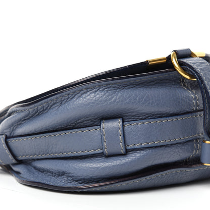 Chloe Calfskin Mini Marcie Round Crossbody Bag Street Blue 7 of 9