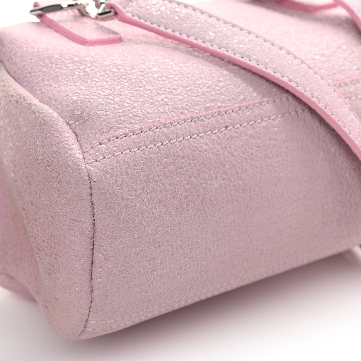 Crackled Lambskin Mini Pandora Light Pink