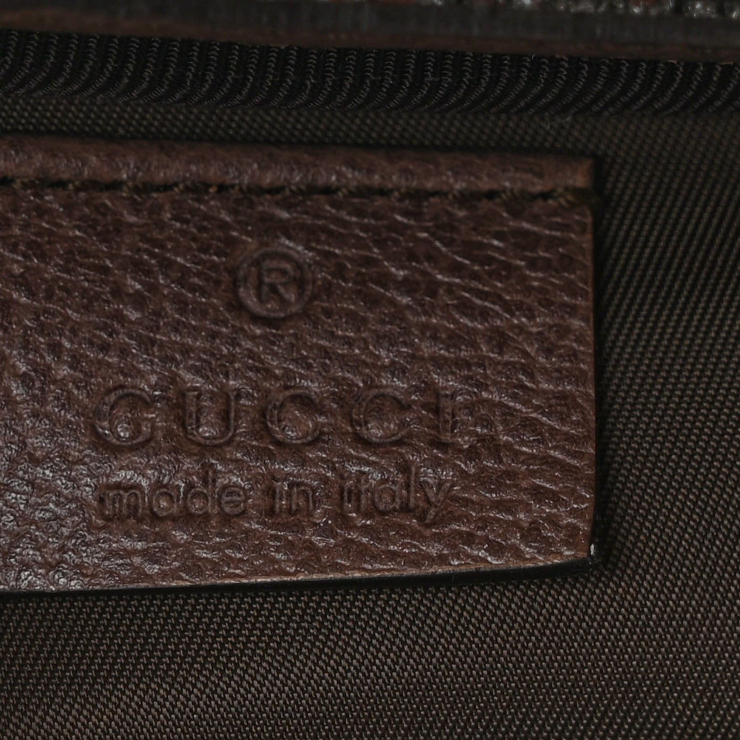 GG Supreme Monogram Textured Calfskin Web Ophidia Vanity Cosmetic Case Beige Ebony New Acero