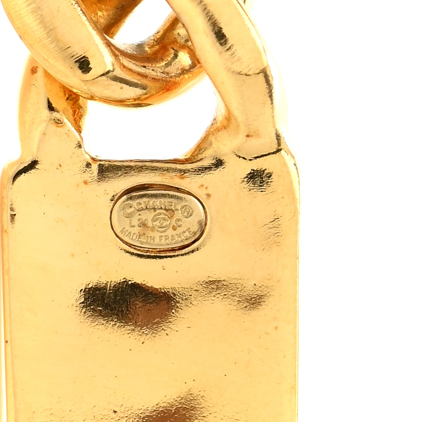 Crystal Tag Drop Earrings Gold