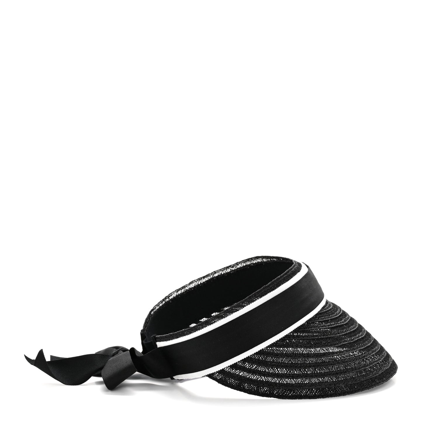 Abaca Cotton Ribbon Visor M Black
