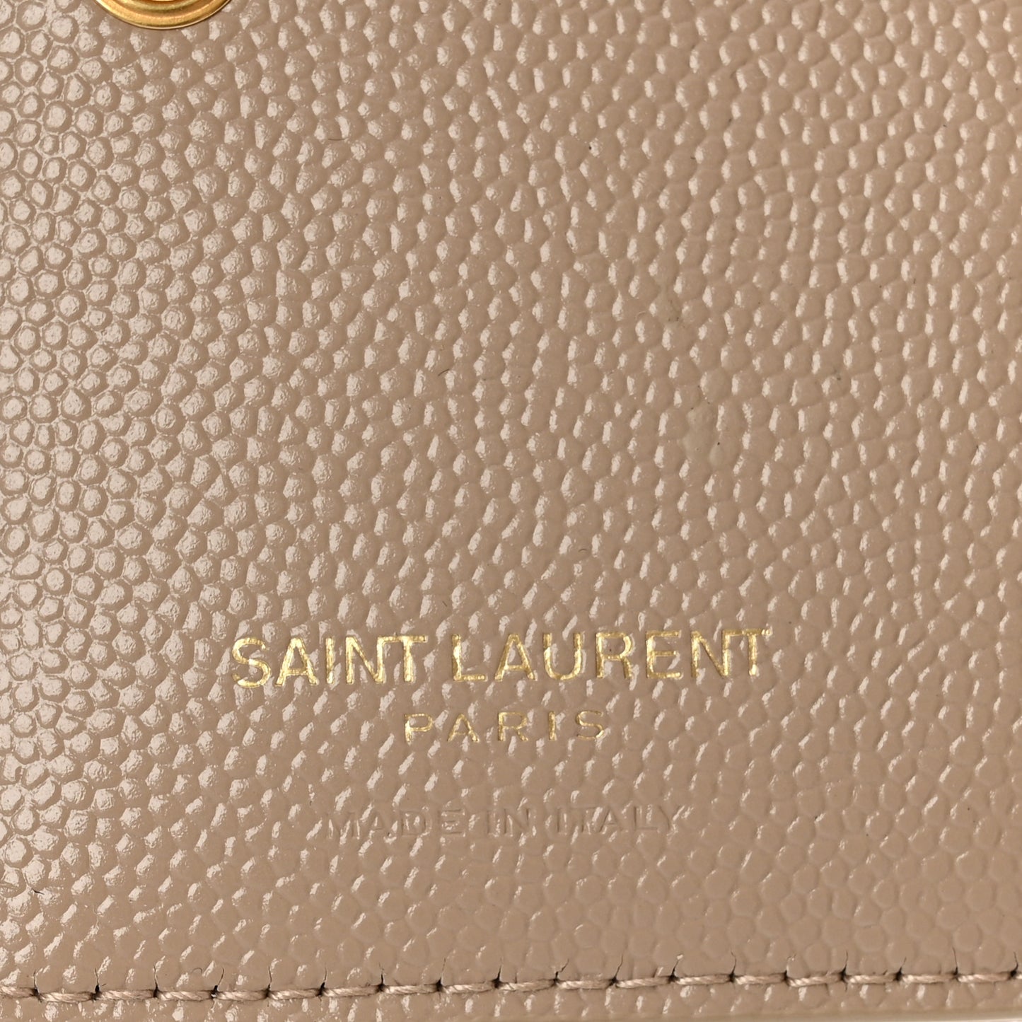 Grain De Poudre Matelasse Chevron Monogram Zipped Card Case Dark Beige