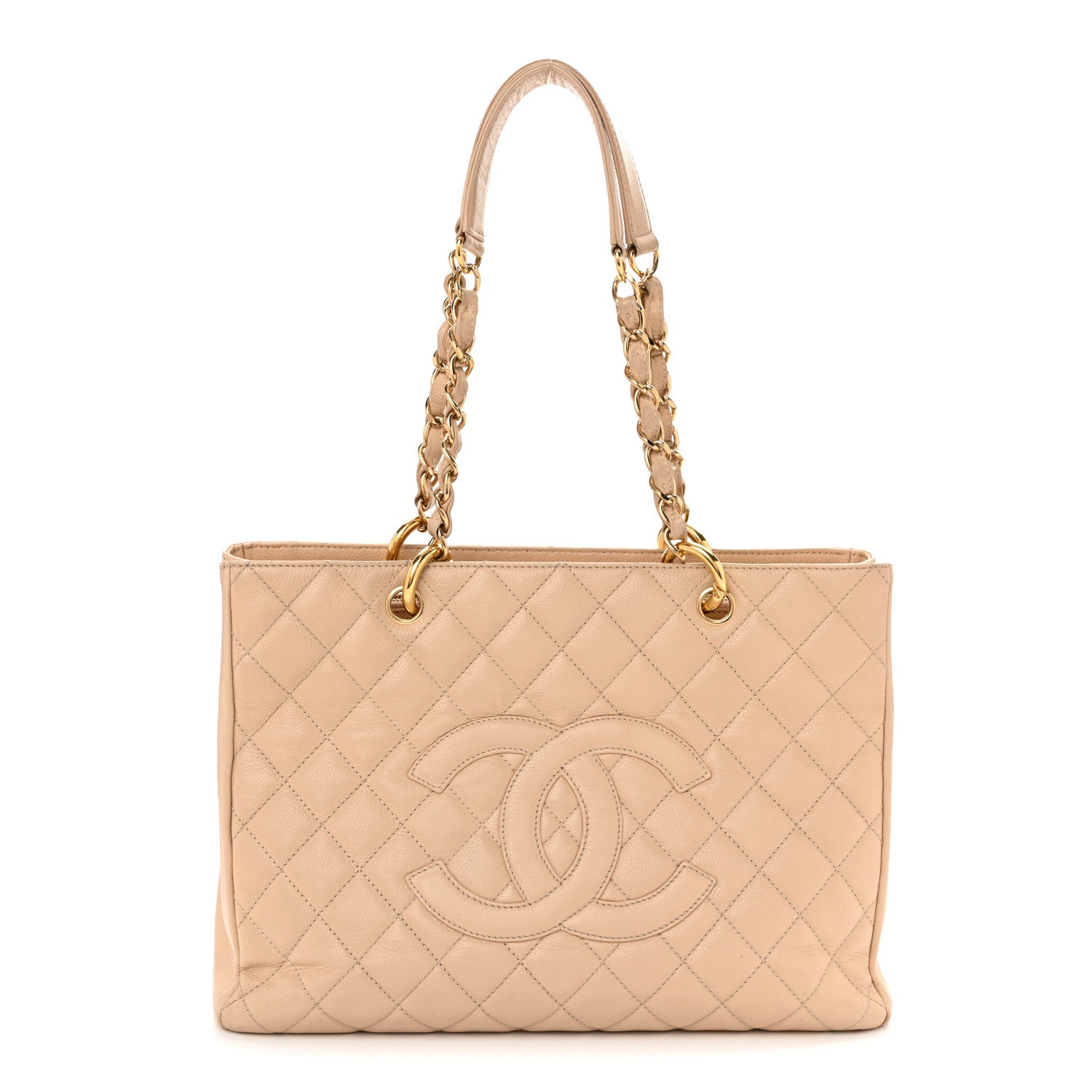 Chanel Caviar Quilted Grand Shopping Tote GST Beige Clair 1 of 16