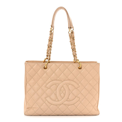 Chanel Caviar Quilted Grand Shopping Tote GST Beige Clair 1 of 16