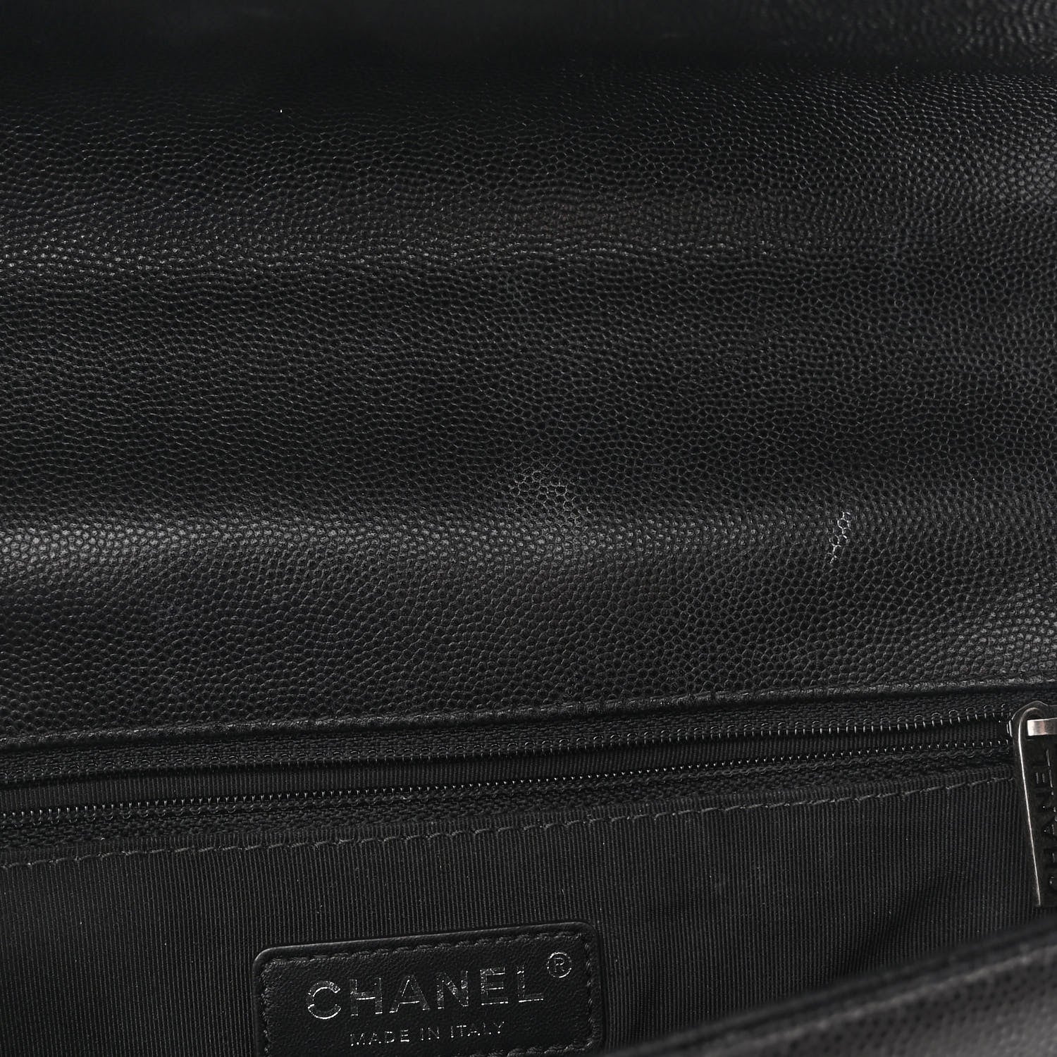 Chanel Caviar Chevron Quilted New Medium Boy Flap Black 11 of 14