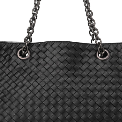 Bottega Veneta Nappa Intrecciato Large Classic Chain Strap Tote Black 9 of 13