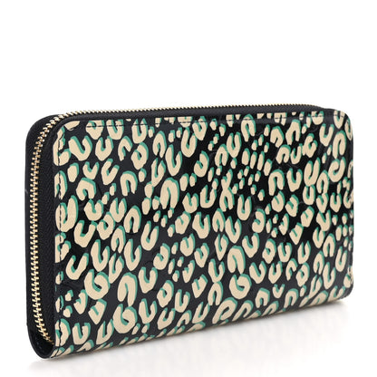 Louis Vuitton Vernis Leopard Zippy Wallet Blue Infini 3 of 10