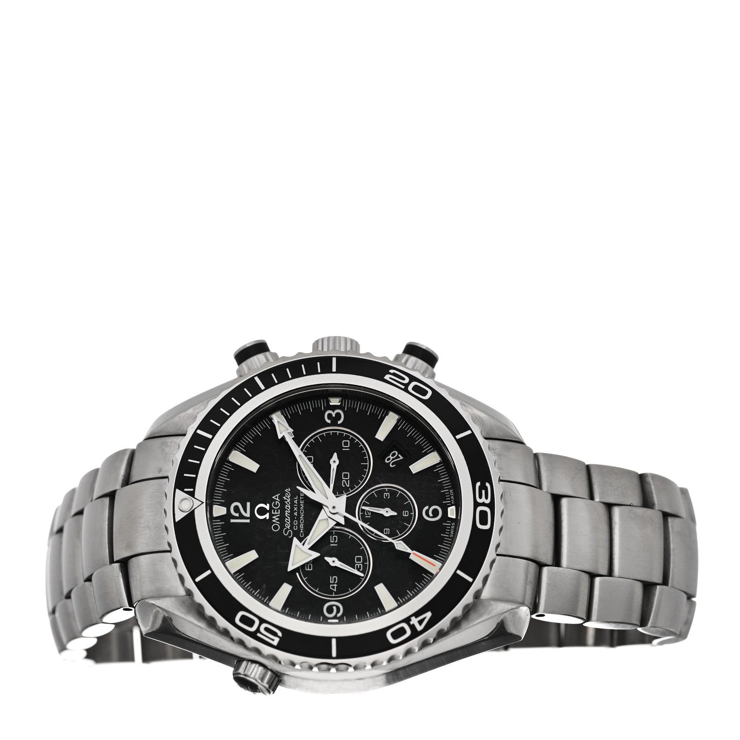 Omega Stainless Steel 45.5 mm Seamaster Planet Ocean Chronograph Automatic Watch Black 2210.50.00 2 of 4