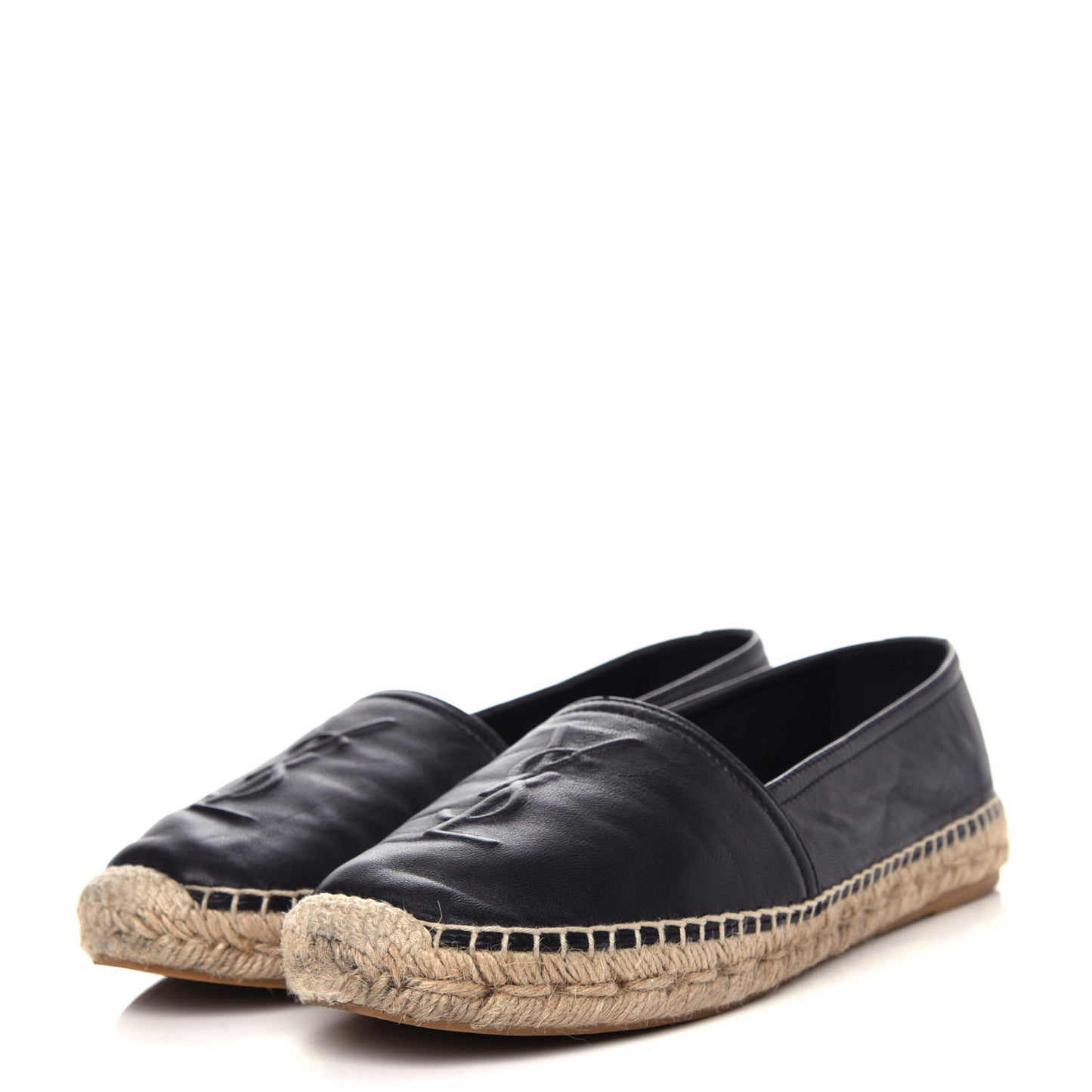 Lambskin Monogram Espadrilles 38.5 Black