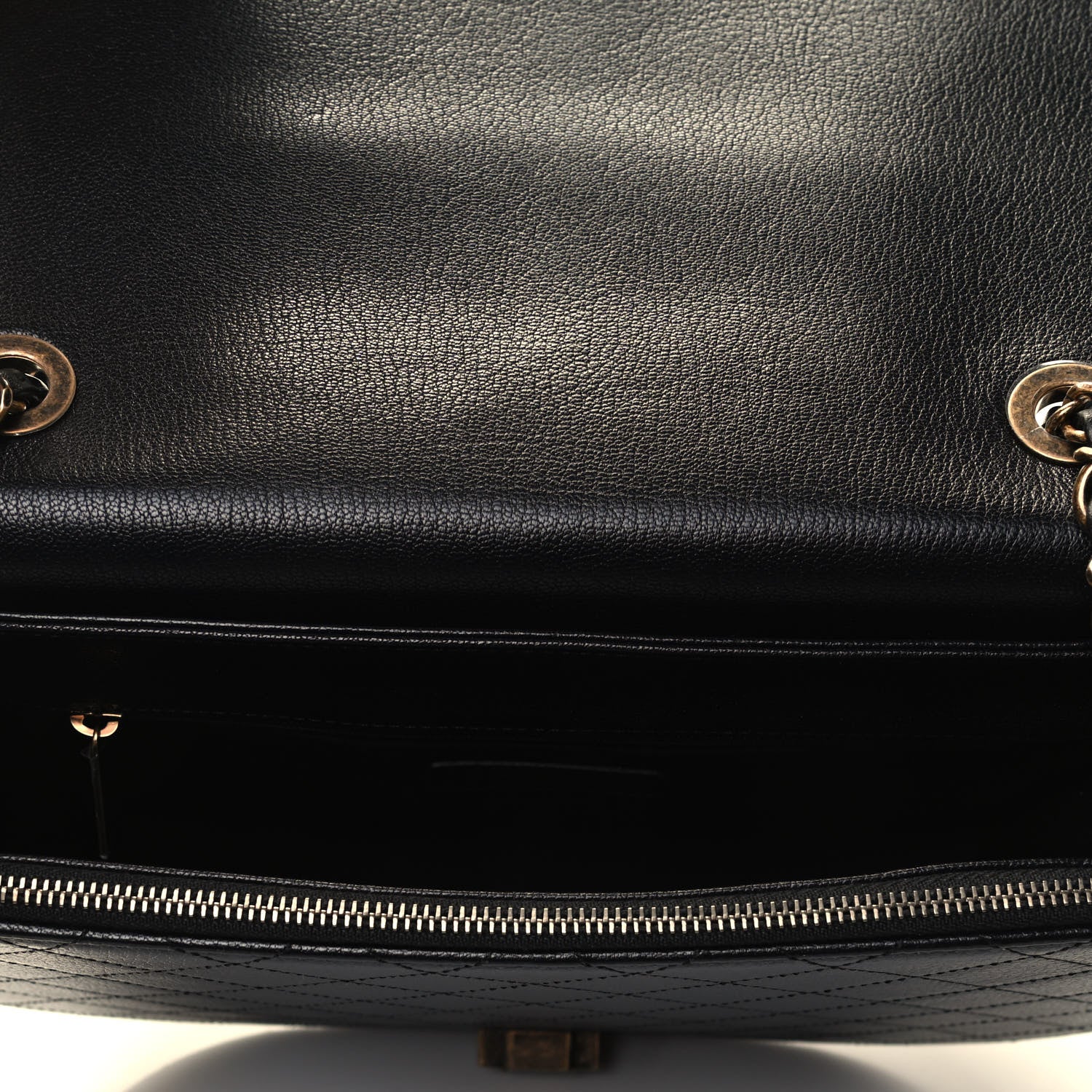 Chanel Shiny Calfskin Goatskin Quilted Medium Coco Curve Messenger Flap Black 4 of 4