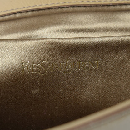 Saint Laurent Textured Patent Calfskin Monogram Large Belle De Jour Clutch Beige 6 of 15