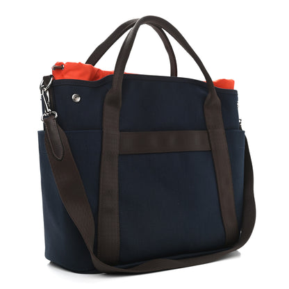 Hermes Toile Sac De Pansage Groom Bleu Navy Feu 4 of 14