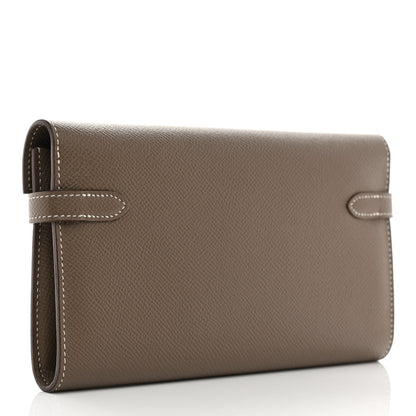 Hermes Epsom Kelly Longue Wallet Etoupe 3 of 8