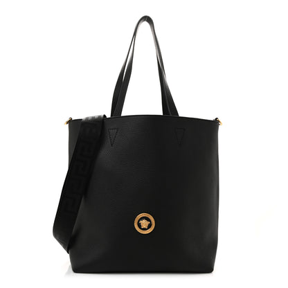 Versace Grained Calfskin La Medusa Convertible Tote Bag Black 1 of 11