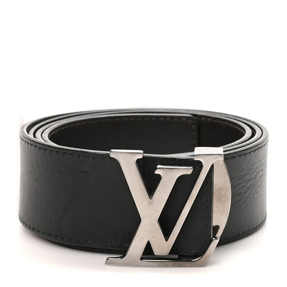 Louis Vuitton Calfskin 40mm LV Initiales Reversible Belt 100 40 Black Dark Brown 1 of 7