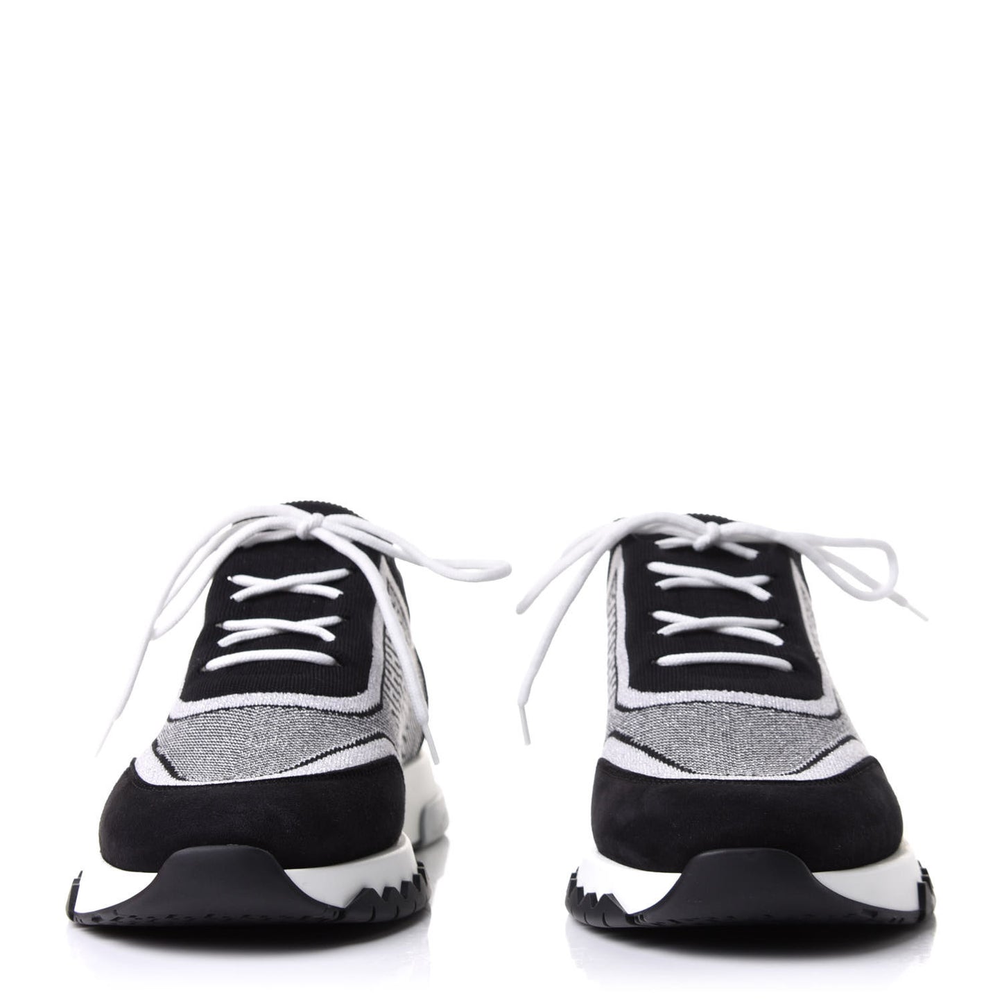 Knit Bi-Color Womens Addict Sneakers 39.5 Black White